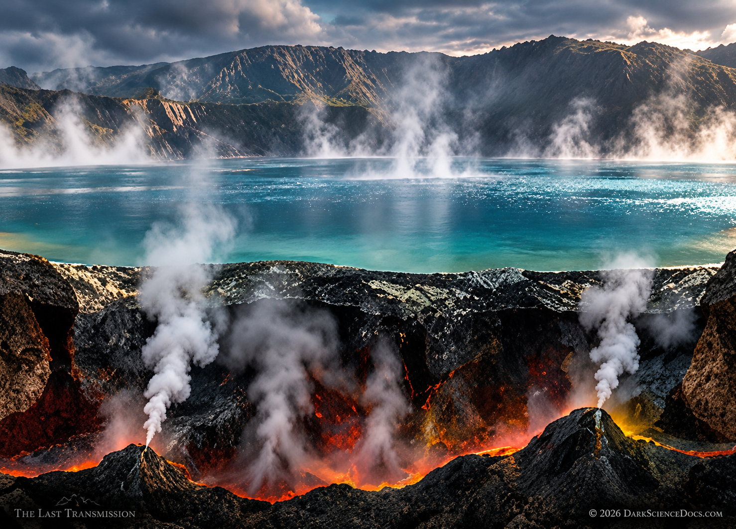 After the impact, the basin filled with water and may have supported hydrothermal circulation driven by heat stored in the fractured crust below.