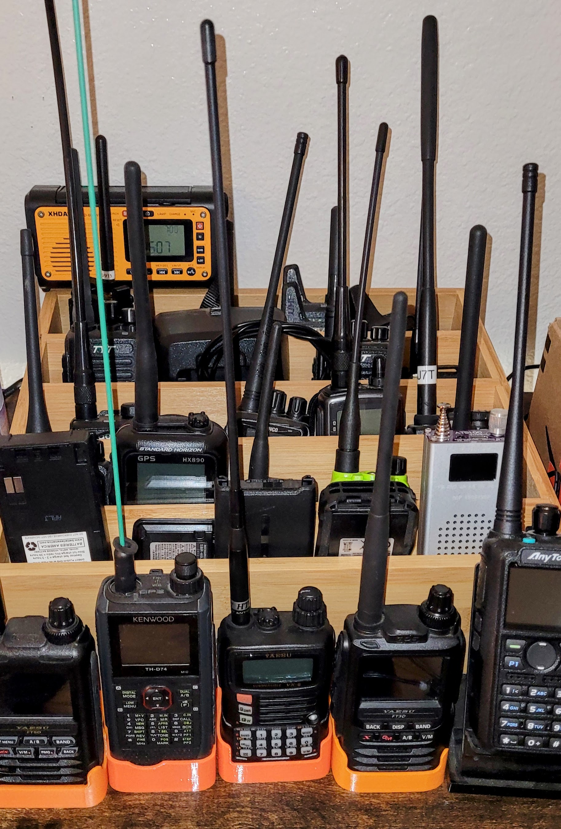 Spice rack radio storage