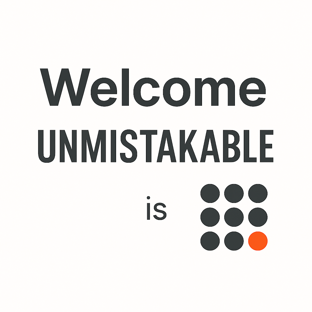 Substack banner for @unmistakable