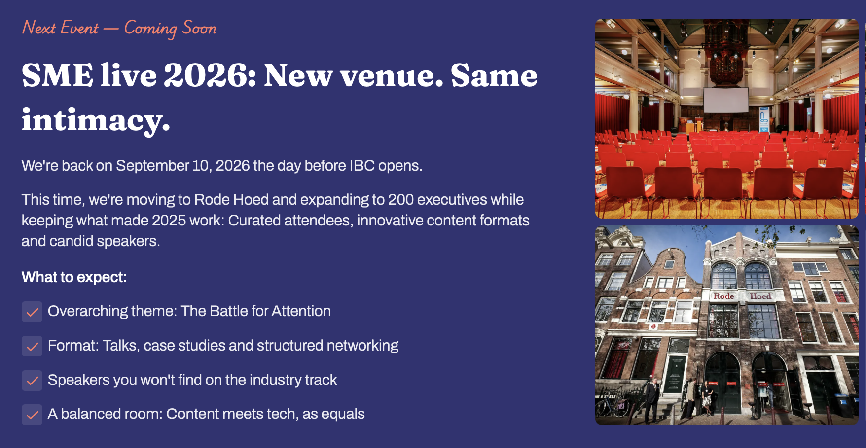 SME Live Amsterdam is back!