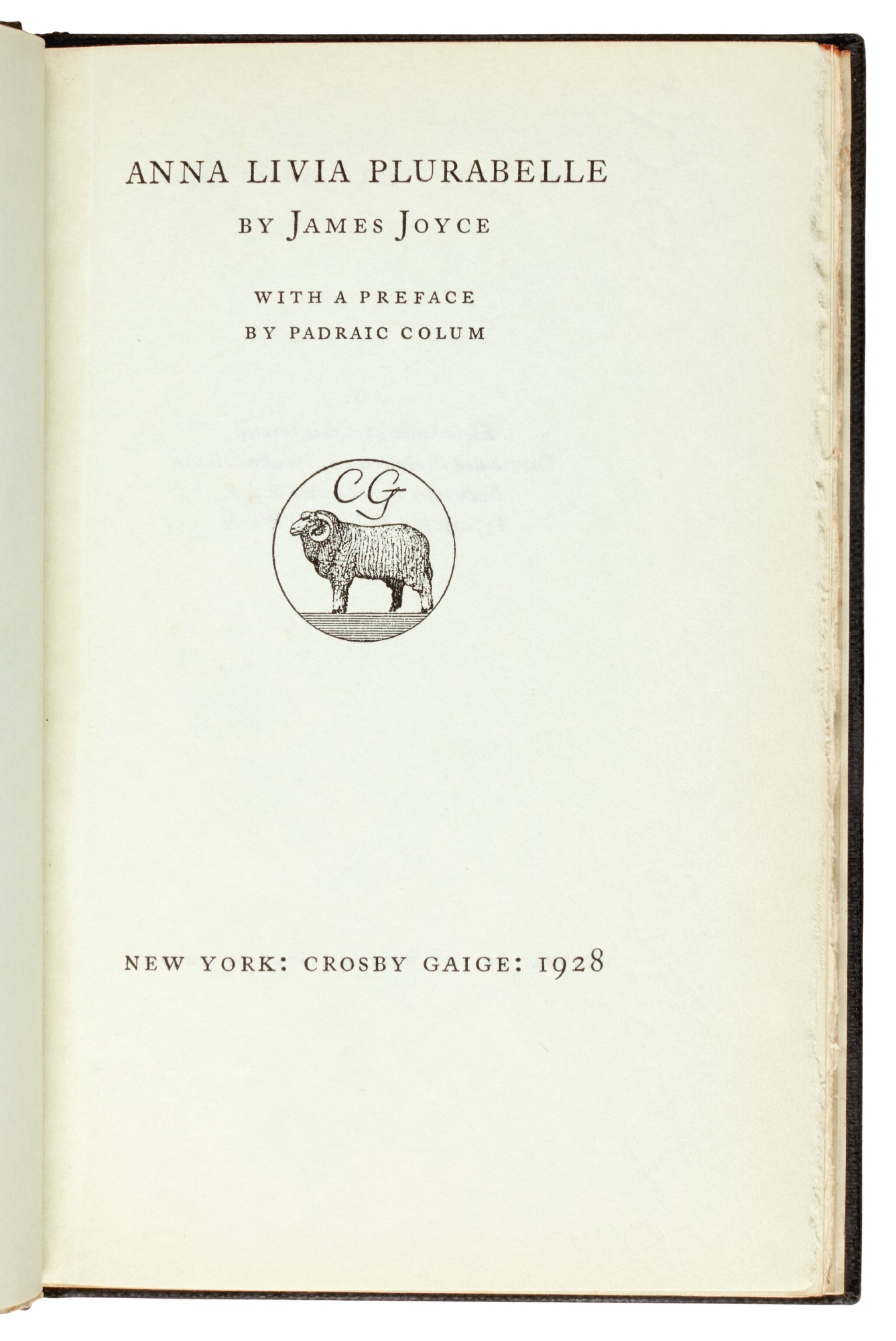 JOYCE | Anna Livia Plurabelle, 1928, one of 50 copies | English Literature, History, Children's Books and Illustrations | Books & Manuscripts | Sotheby's