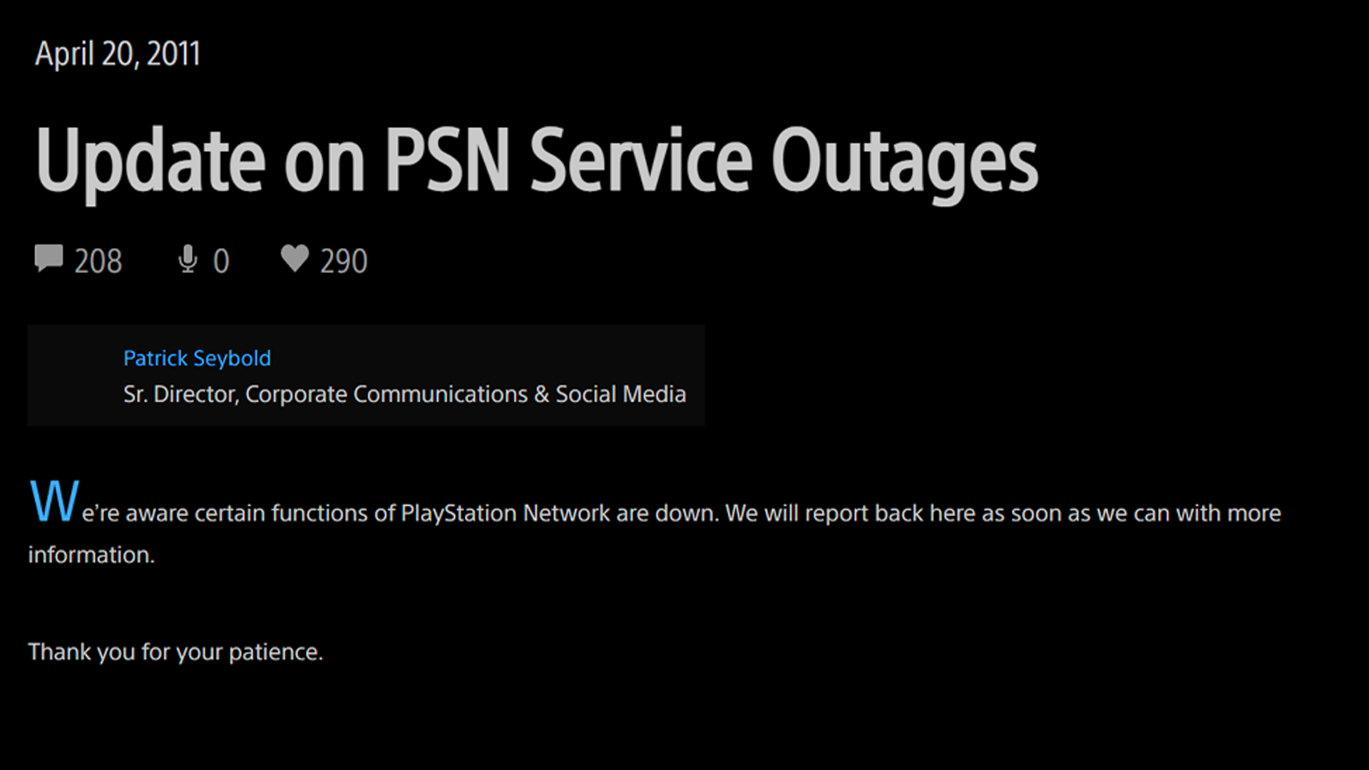 Inside the 2011 PlayStation Network Hack - by ObsoleteSony
