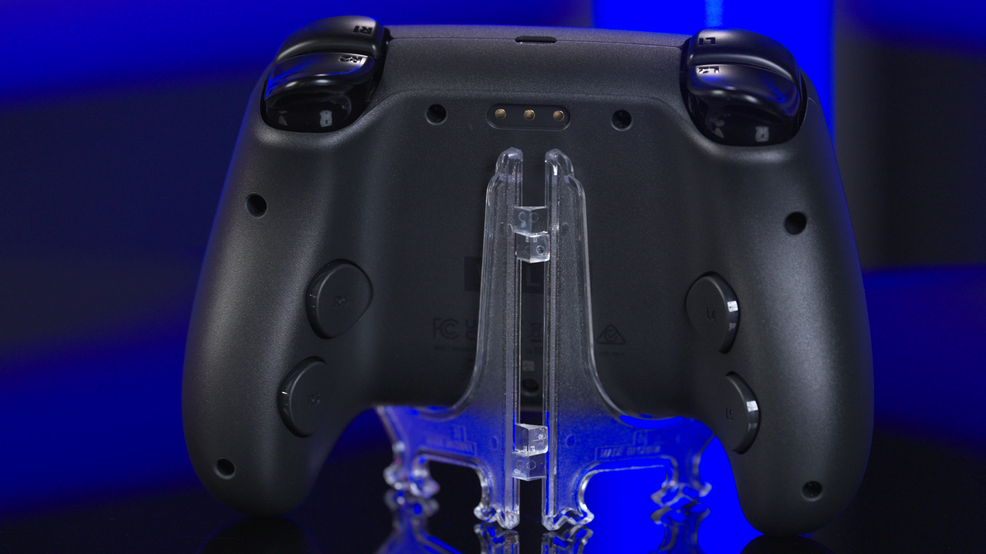 Valve Steam Controller 2026 — front face view showing dual haptic trackpads, TMR thumbsticks, ABXY buttons and D-pad layout