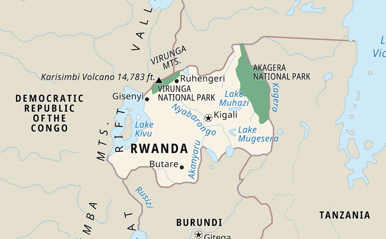Map of Rwanda