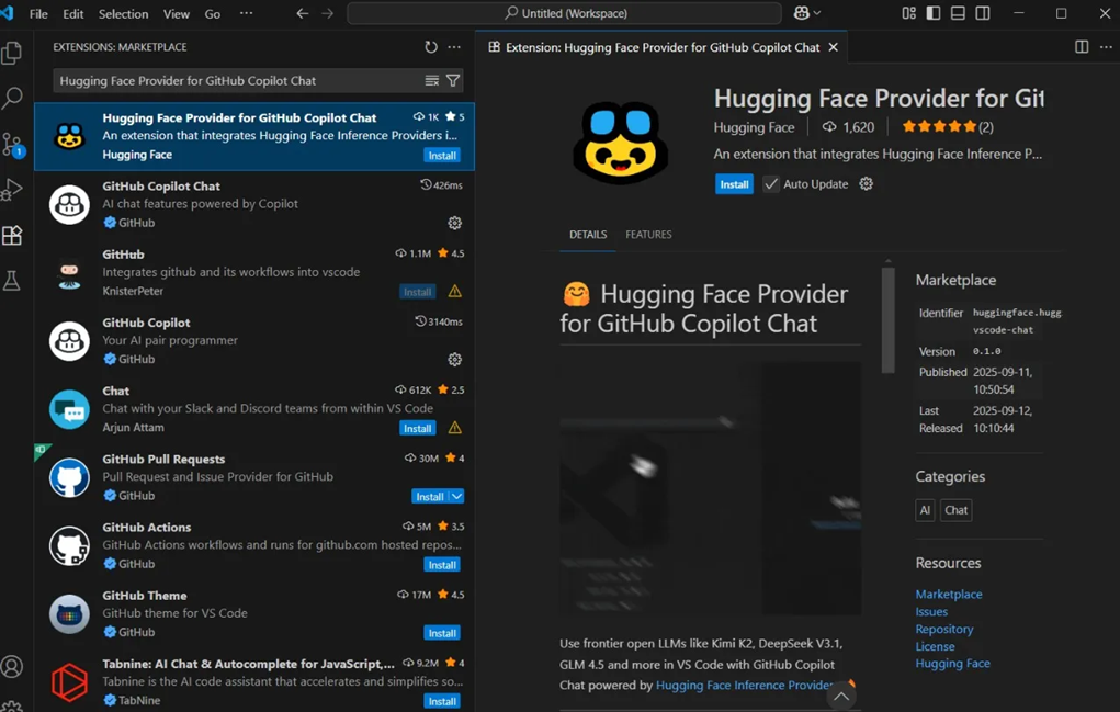 How to run Hugging Face models directly in VS Code with Copilot Chat