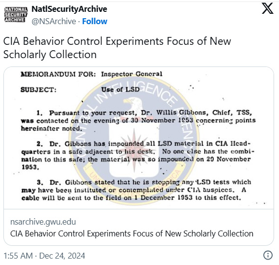 Newly released documents expose CIA’s dark MKULTRA mind-control experiments