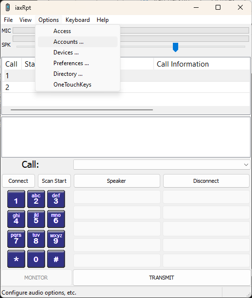 Use the Options menu to add your node