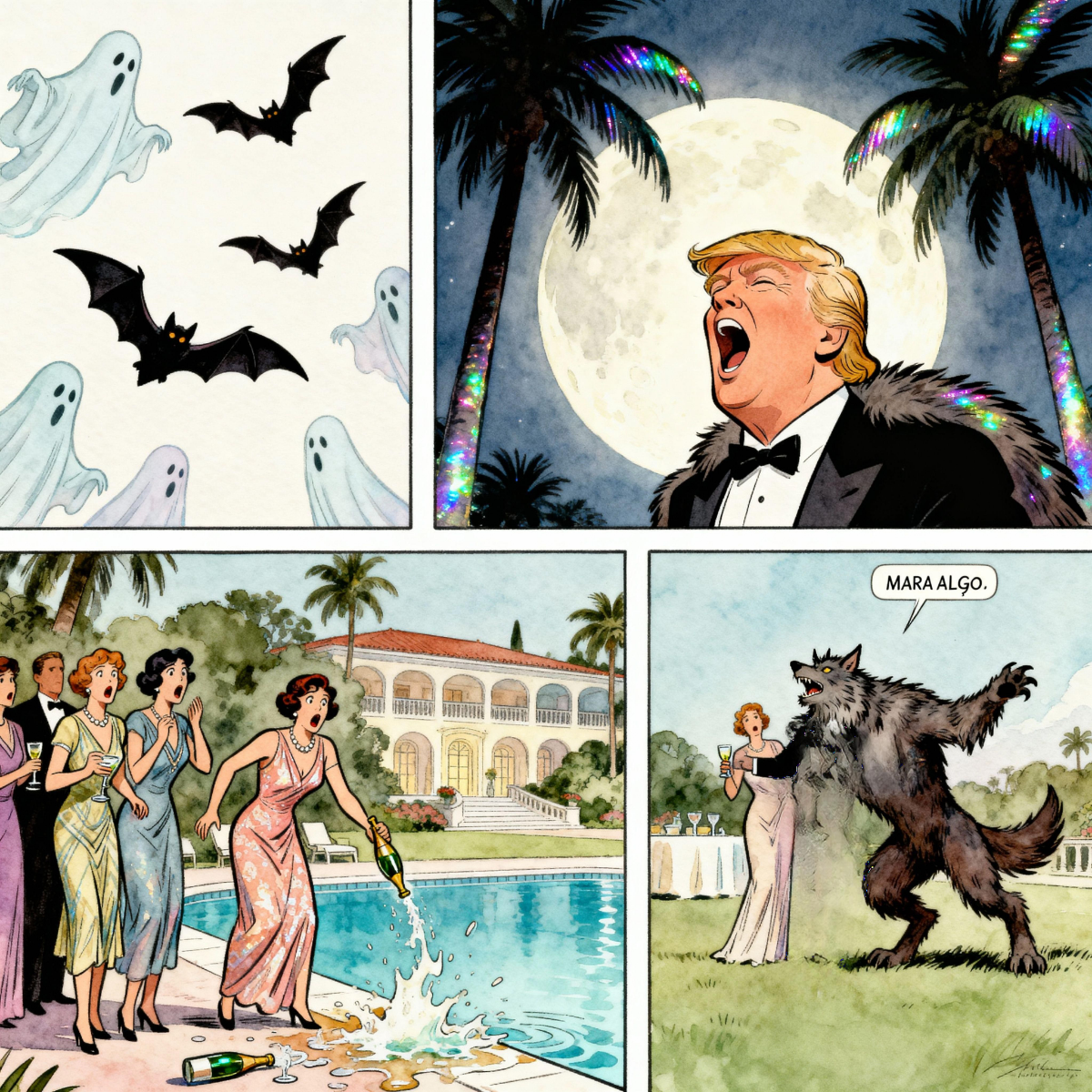 Magick Mica Trump parody art