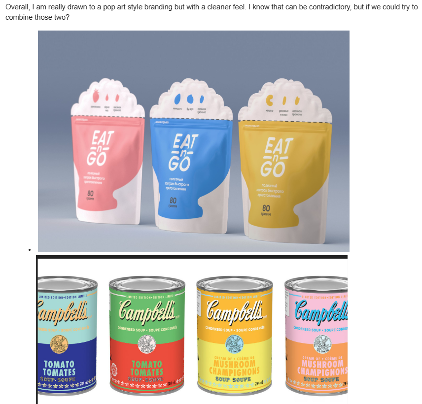 Pop Art and clean packaging inspiration examples