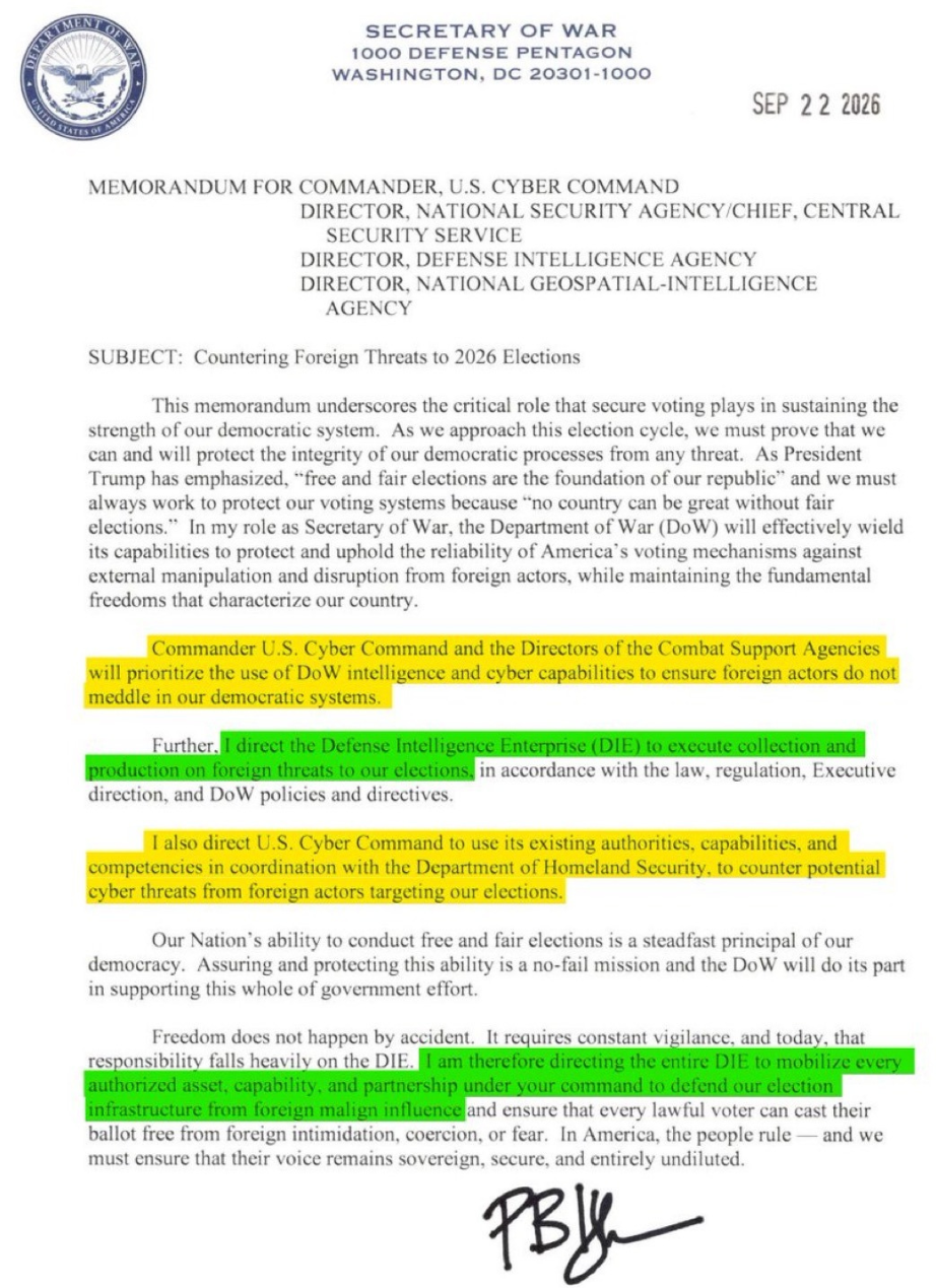 Fix Questions Examples THE FIX? Hegseth, Trump, and an Election-Security Endgame Question