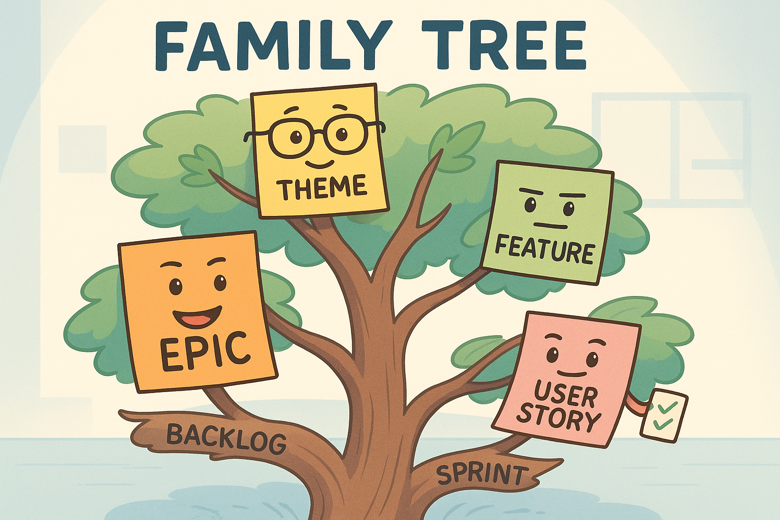 The Agile Family Tree: Theme, Epic, Feature and User Story Explained