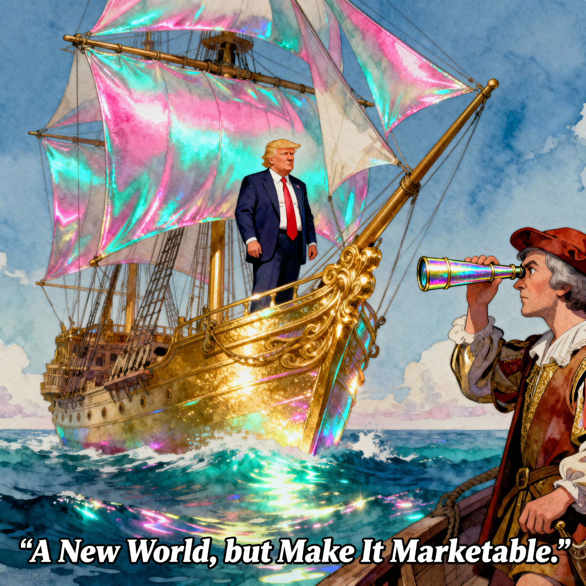 Magick Mica Trump parody art