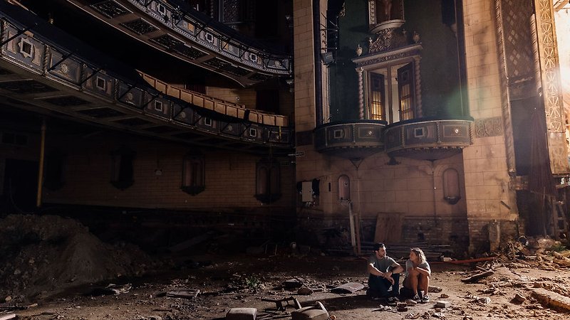 Stills from the 2025 New Zealand International Film Festival films, The Shrouds, The Ballad of Wallis Island, Workmates, Pavements, and 2000 Metres to Andriivka.