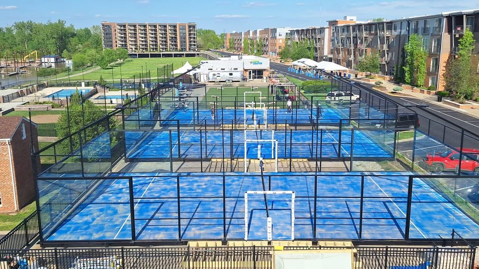 Padel courts at pATL in Louisville