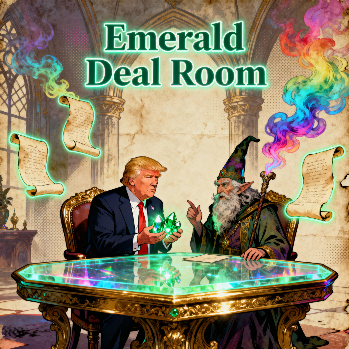 Magick Mica Trump parody art