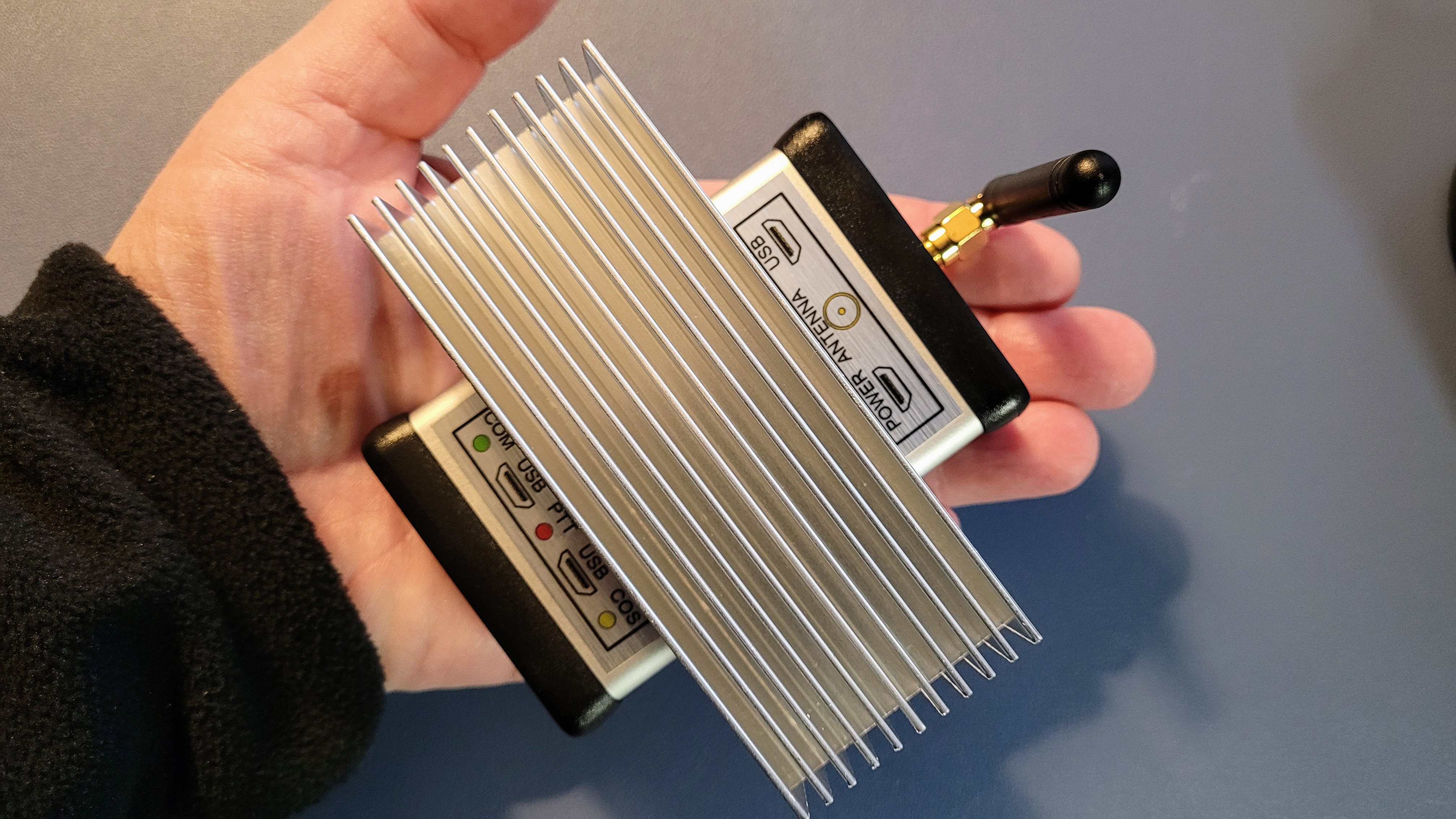 SHARI PiZero node with aluminum “heat sink” block on top