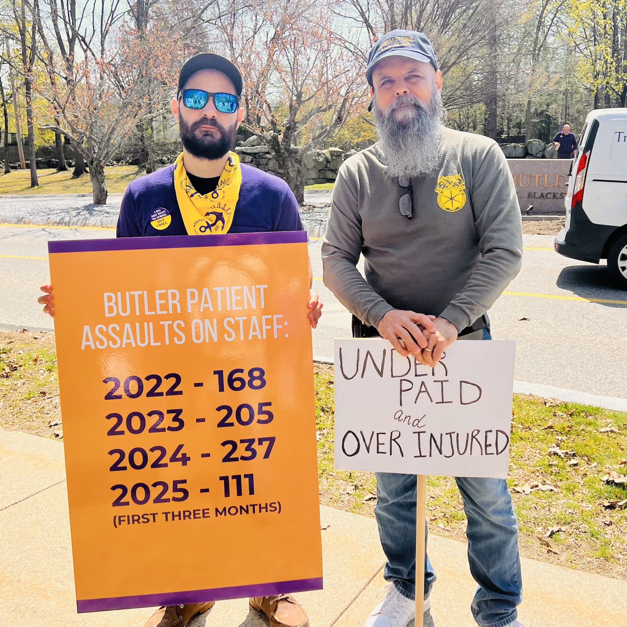 Neil Rafferty Butler Hospital Hundreds of Butler Hospital staff hold informational picket to demand ...