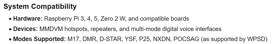 Screenshot from M17 wiki page