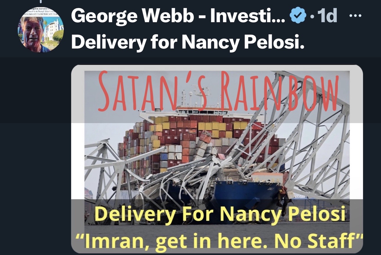 Satan’ Rainbow – Pelosi Plan To CENTCOM Activate Port Of Baltimore