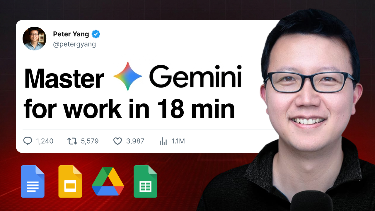Master Gemini in Google Docs, Sheets, Slides, & Drive in 18 Min (5 Real Use Cases)