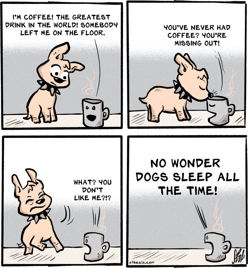 Getting Coffee Comic Coffee Comics - by Stephen Beals - StBeals