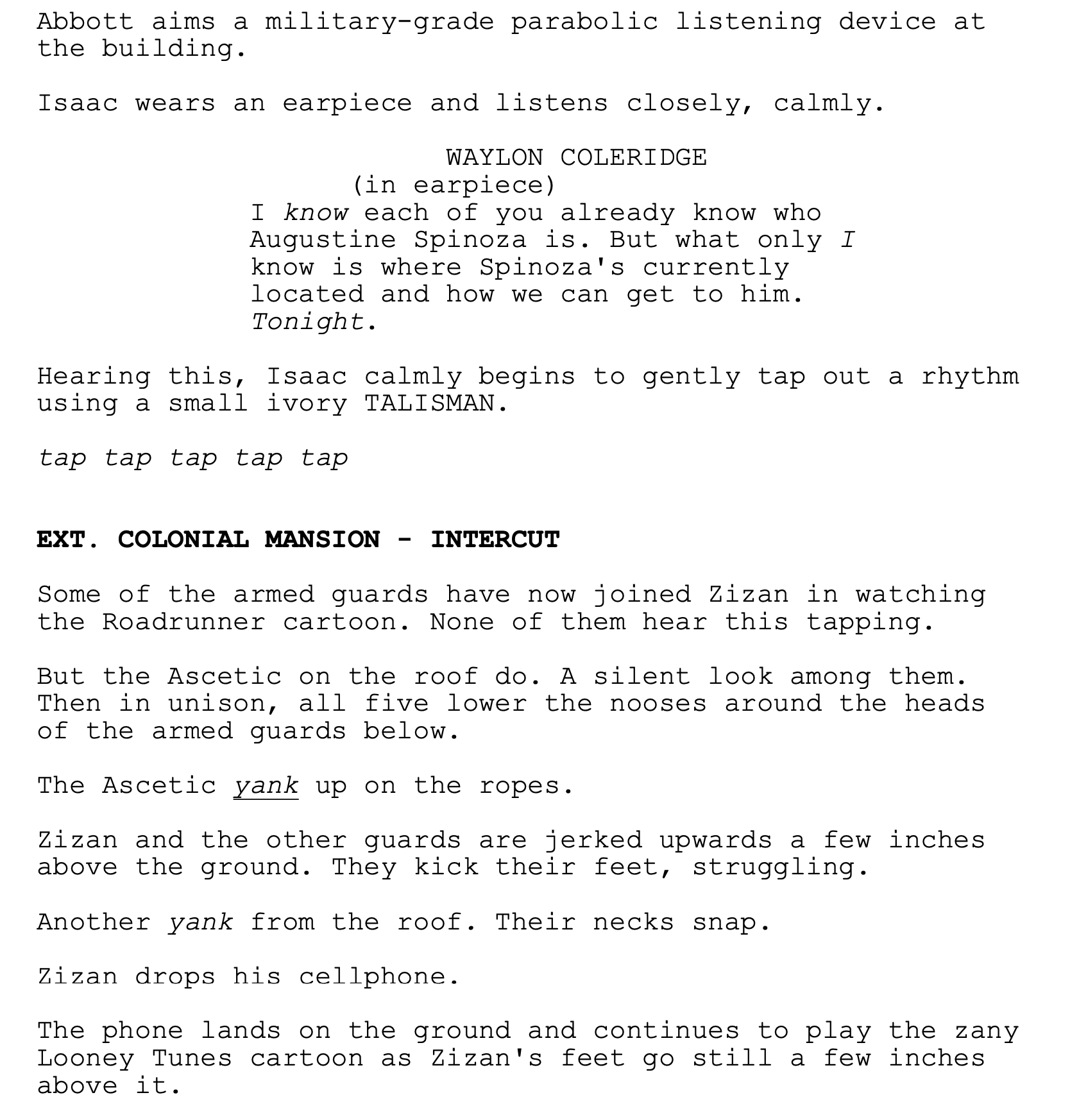 How I Write Action Lines - by Tony Tost