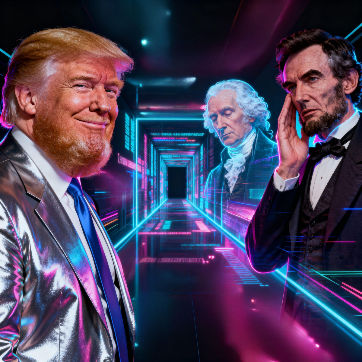 Magick Mica Trump parody art