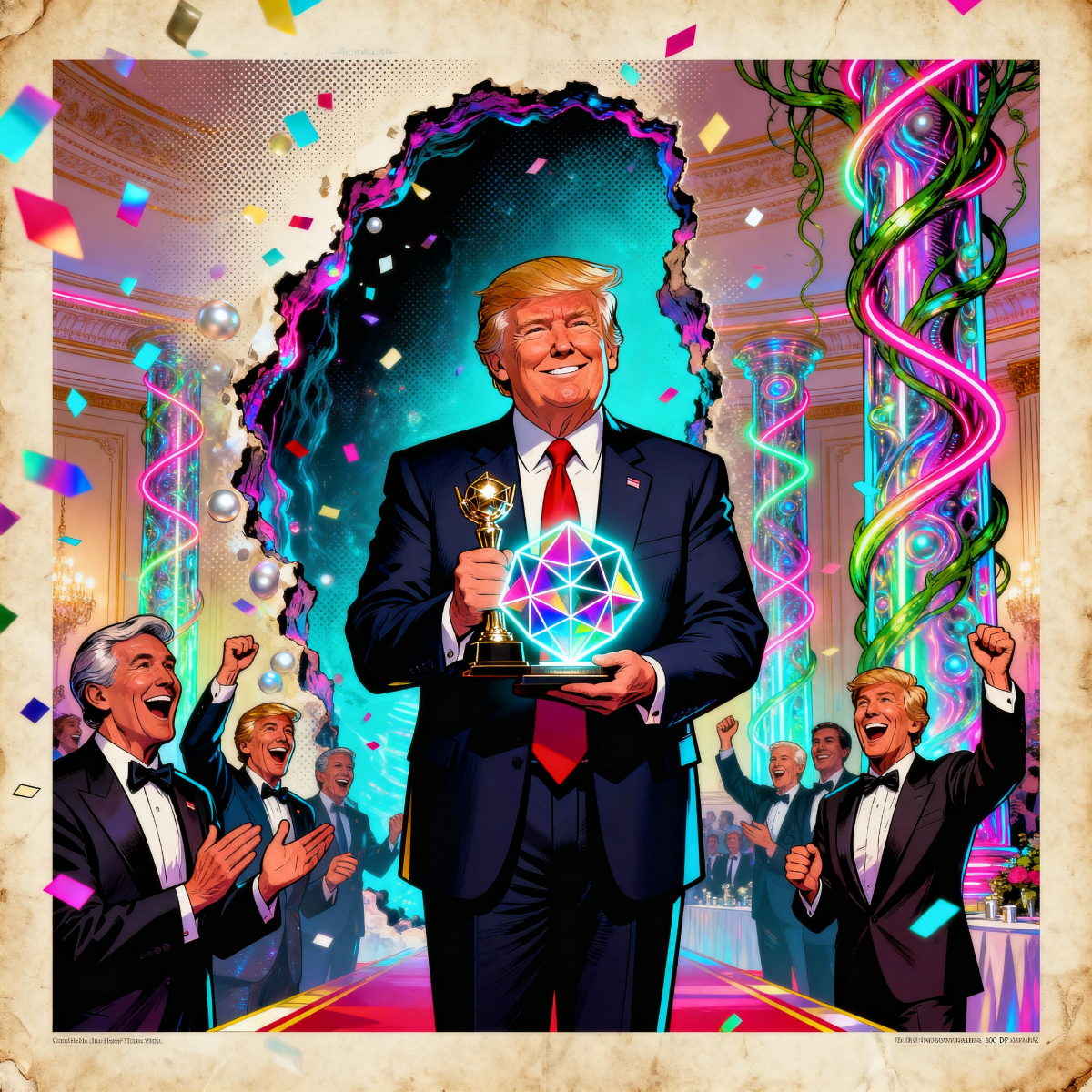 Magick Mica Trump parody art