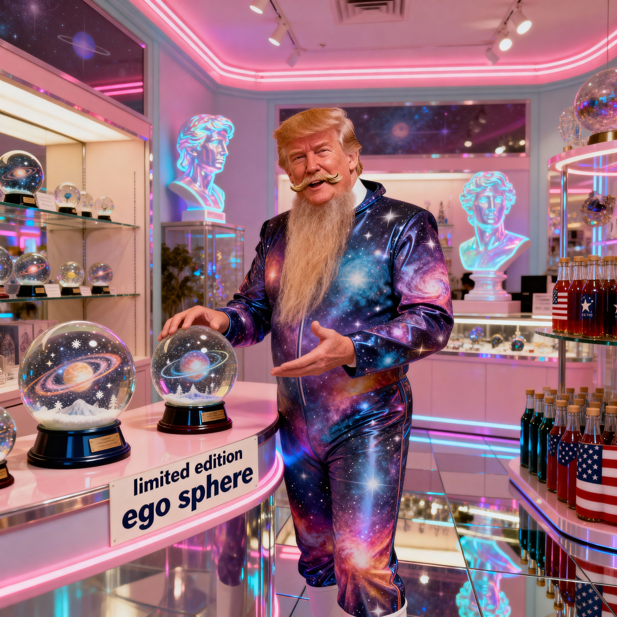 Magick Mica Trump parody art