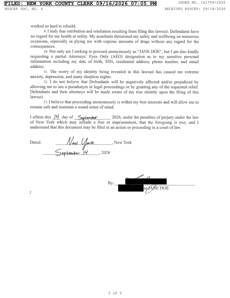 A DMCA complaint on LucyCraig.blog attributed to Jane Doe accuser Lucy Craig's attorney reveals Thomas Giuffra’s Cornell Seven Gambit.
