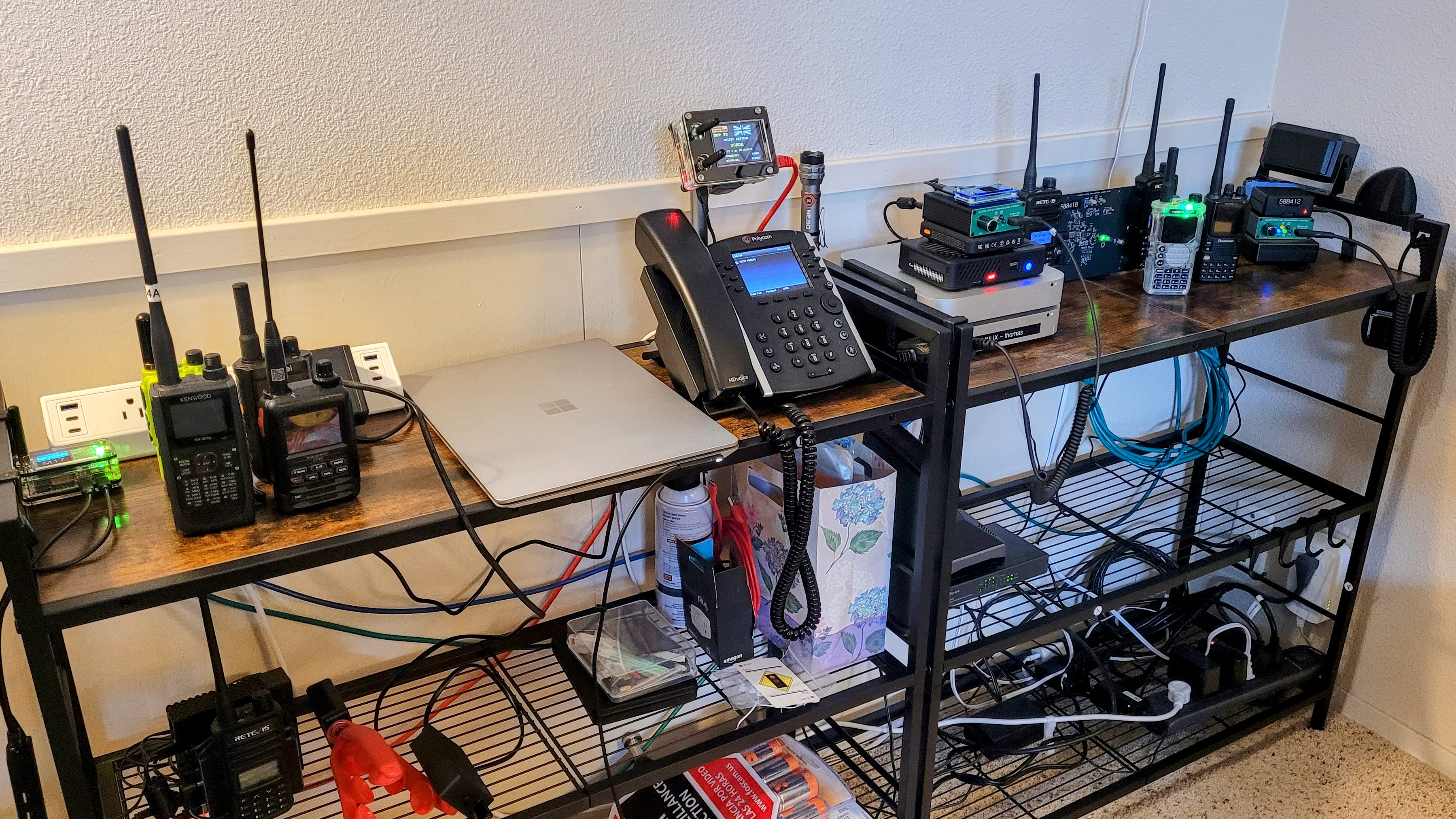   My messy radio corner is looking a bit better