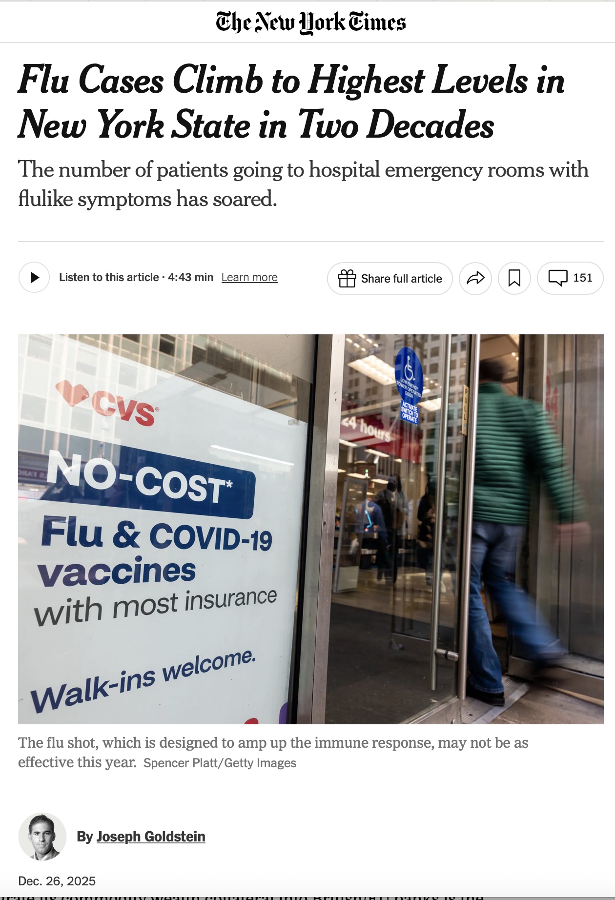 "We Won't be Fooled Again!" How extensive is this year's FLU? 