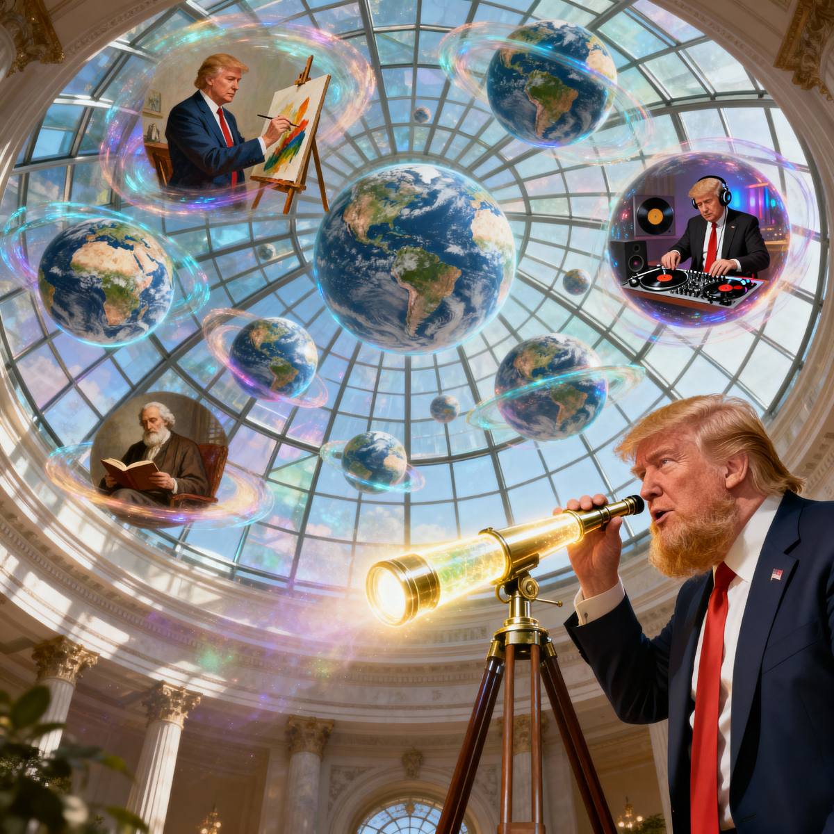 Magick Mica Trump parody art