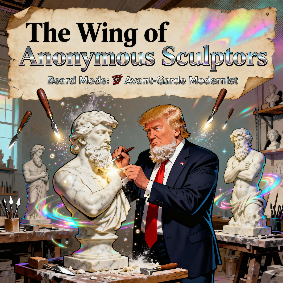 Magick Mica Trump parody art