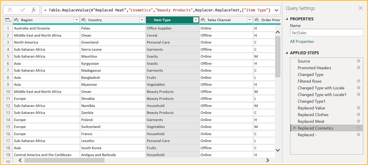 Power Query: Replace Multiple Column Values in Single Step