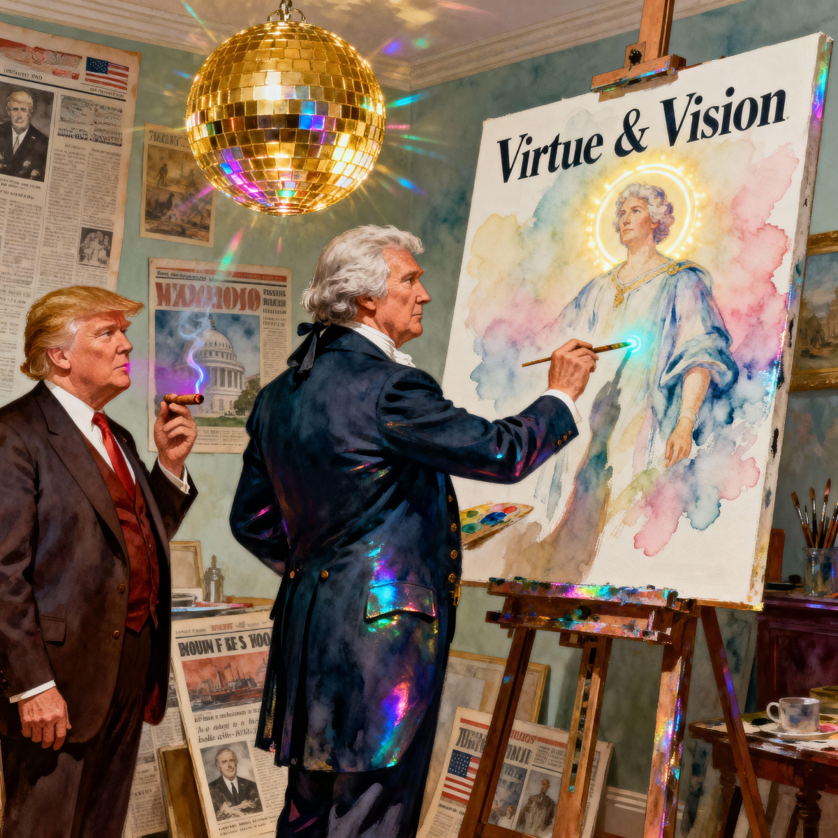 Magick Mica Trump parody art