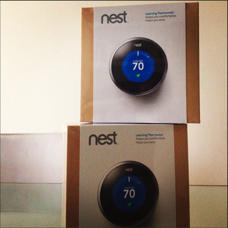 I was so excited about getting our Nest thermostats, I posted them on Instagram back in 2012. With filters, of course.