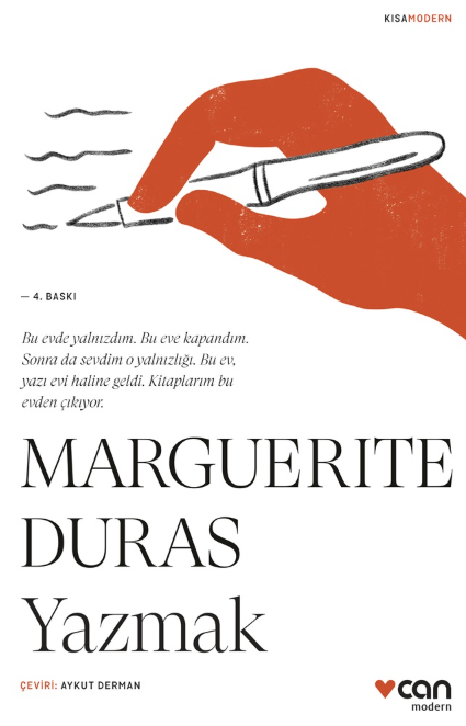 Yazmak (Marguerite Duras, 1993, çeviren: Aykut Derman, 112 sayfa, Can Yayınları / 2023)