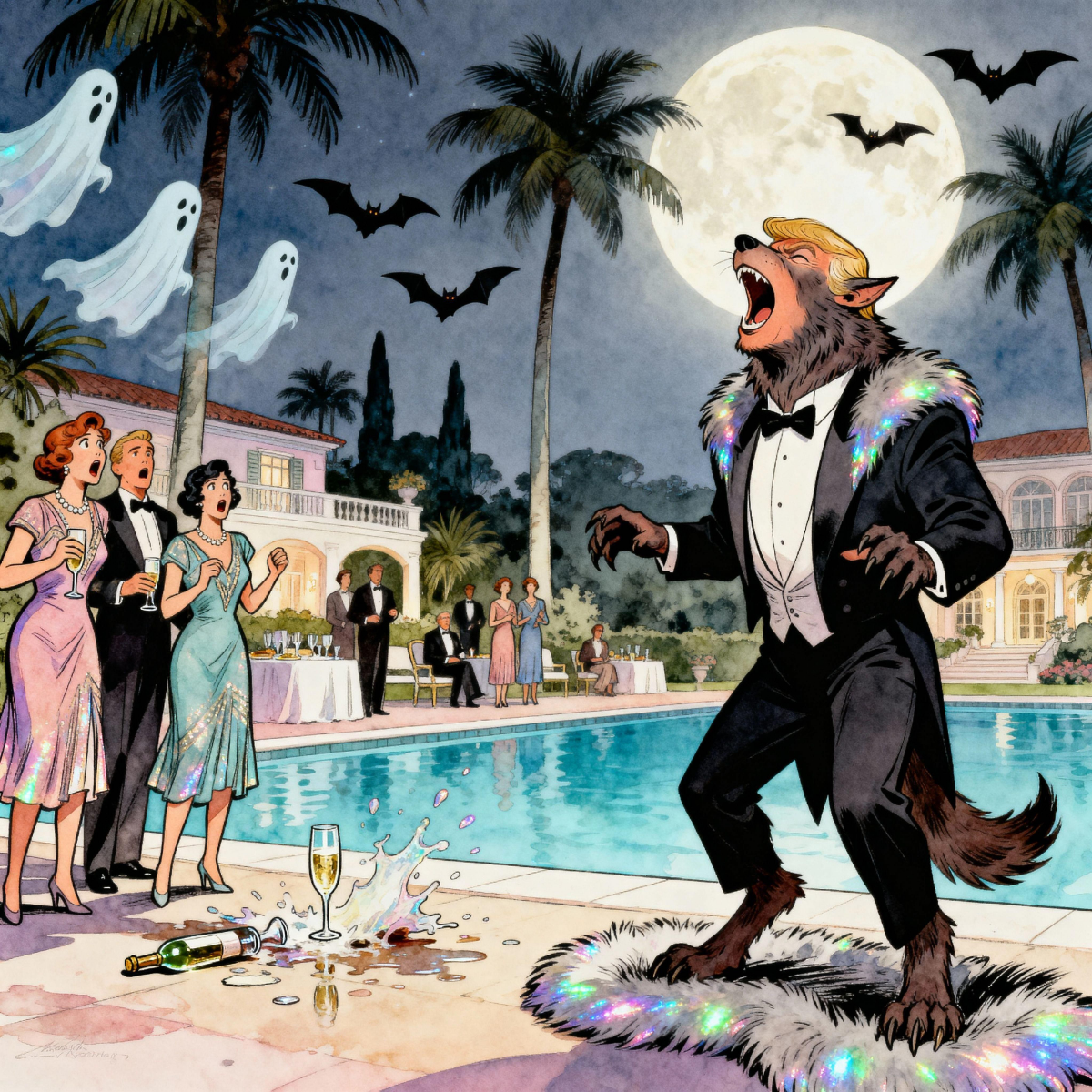 Magick Mica Trump parody art