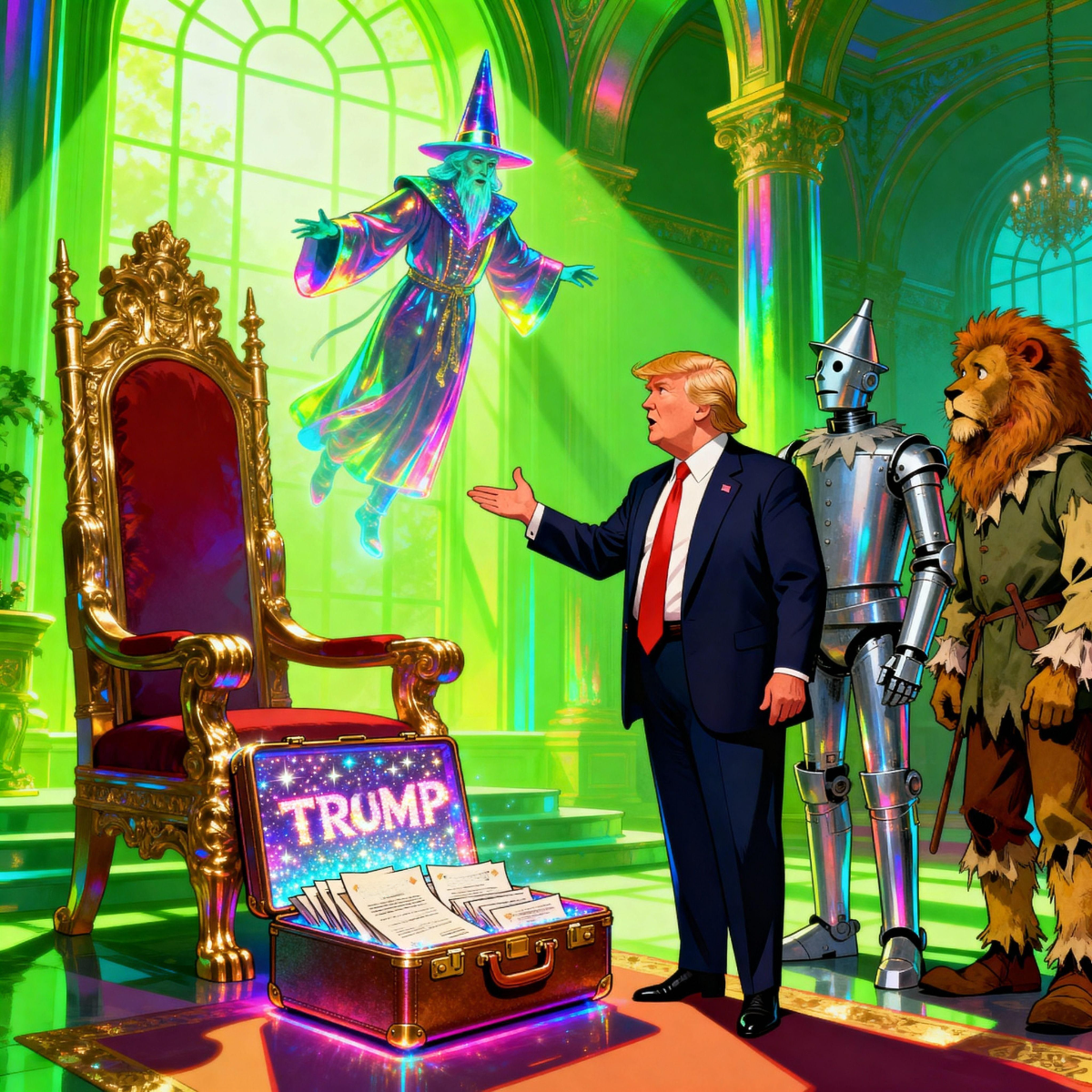 Magick Mica Trump parody art
