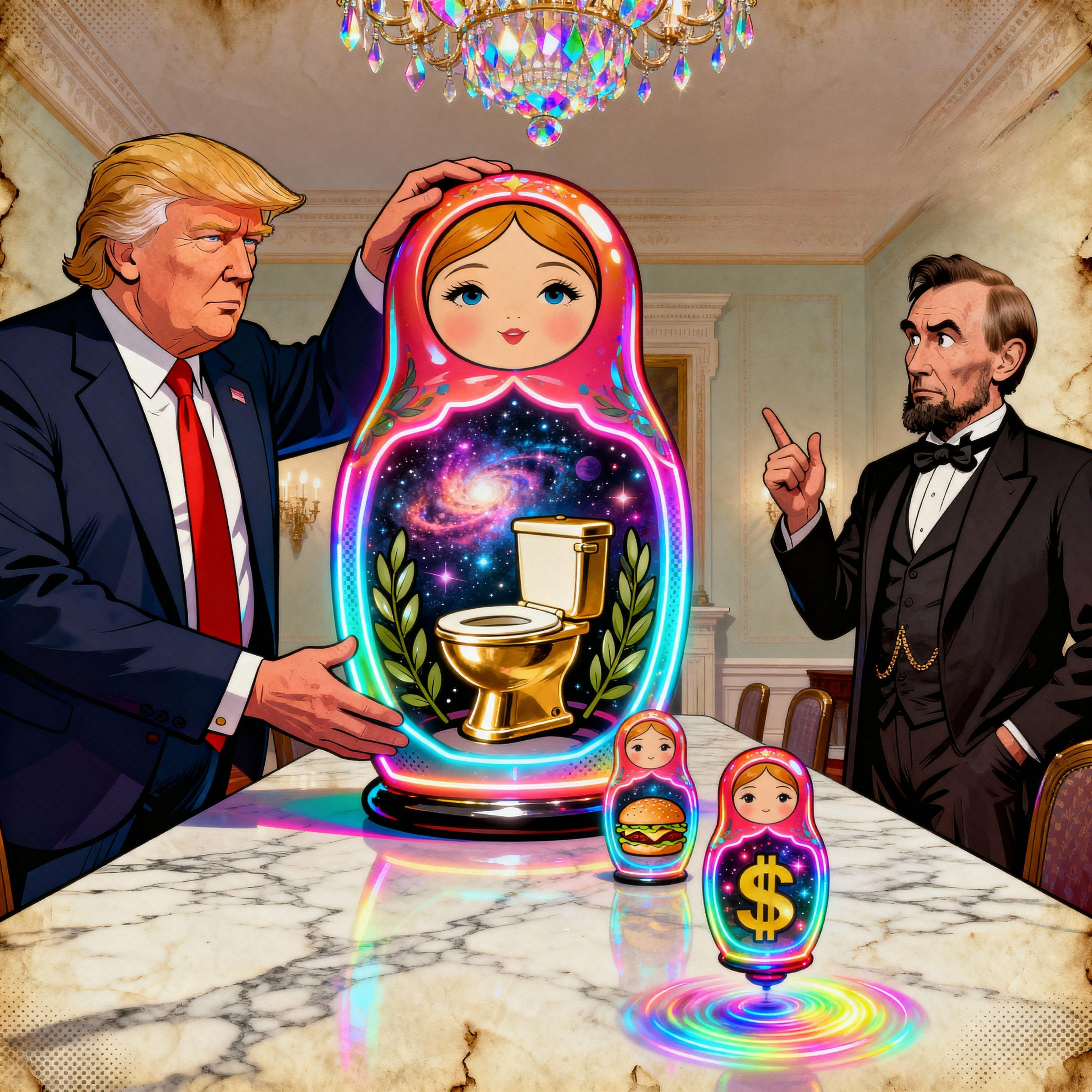 Magick Mica Trump parody art
