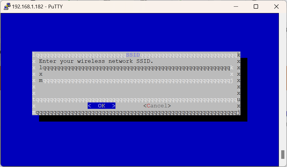 Wifi network data entry form