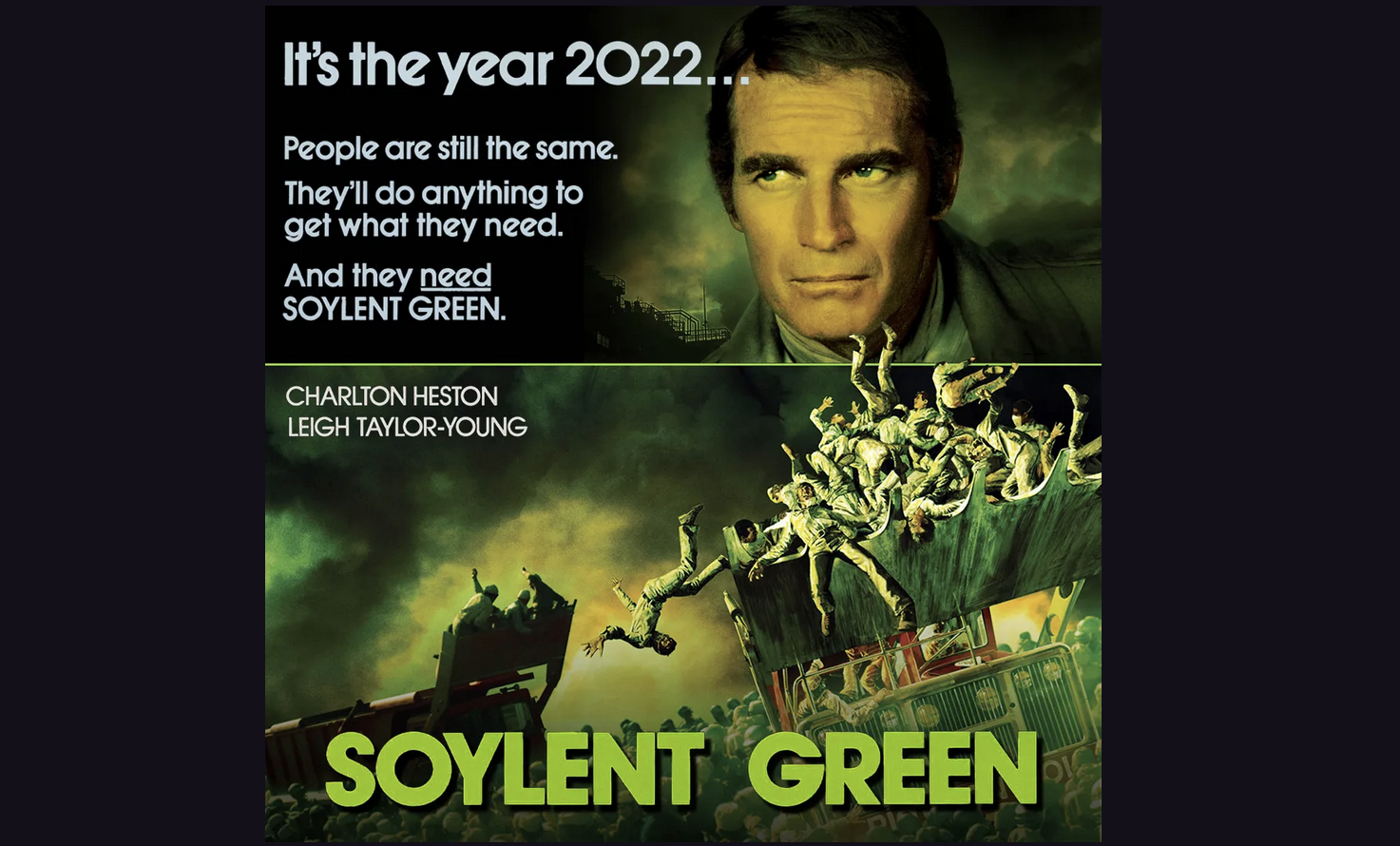 "Soylent Green" When A Conspiracy Becomes Truth. (Hidden Truth From Hollywood Series # 5) Forever Is A Long Time. That Deck Was Stacked Against Us.