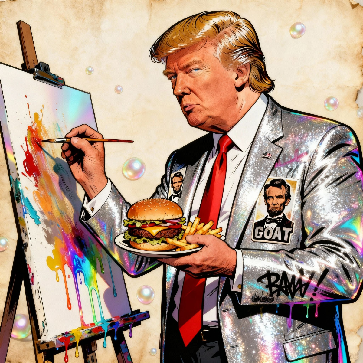 Magick Mica Trump parody art