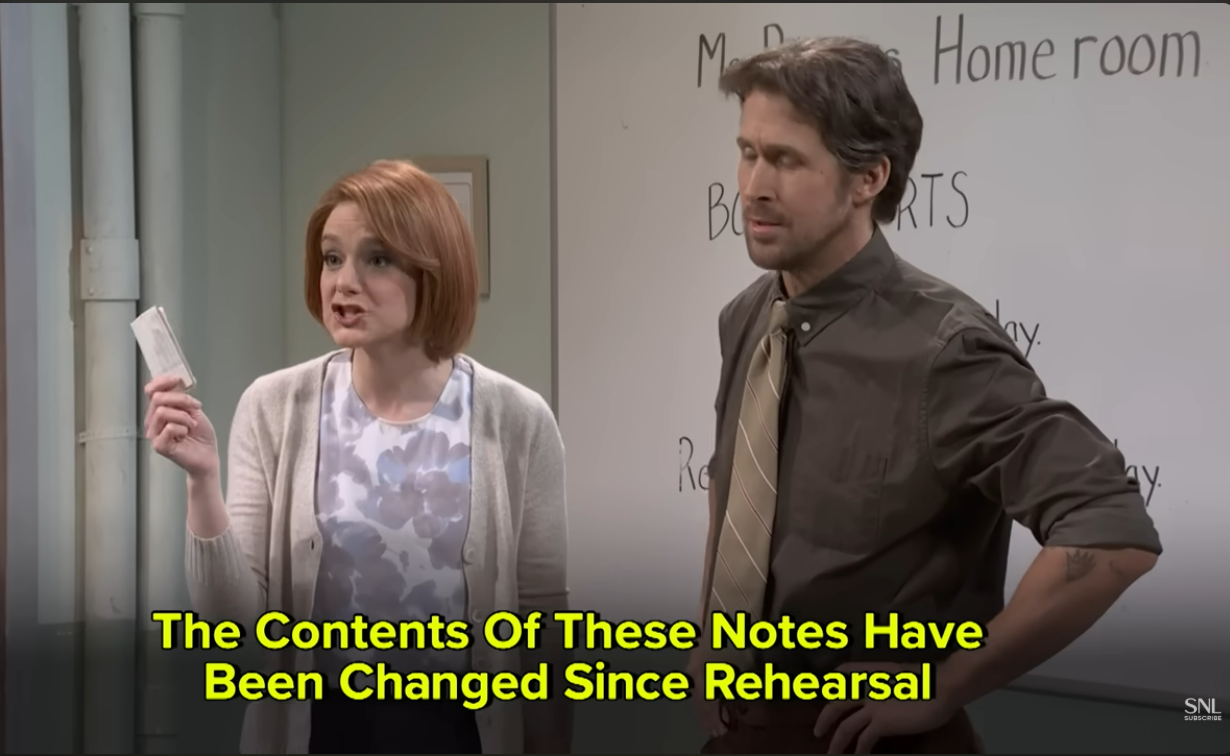 Snl Sticky Note Saturday Night Live Breaks Its Last Rule