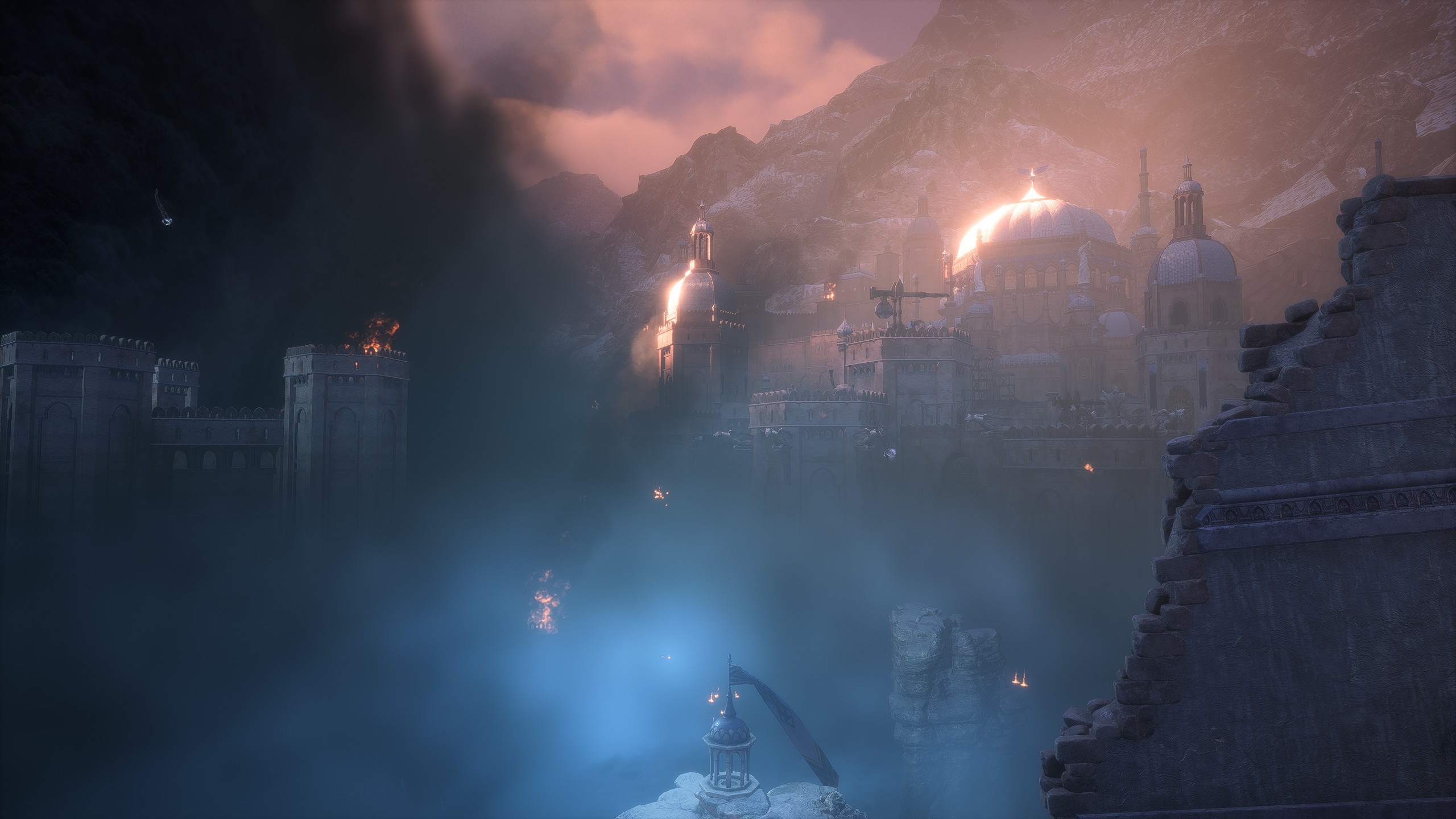 A screenshot from Dragon Age: The Veilguard of Weisshaupt under seige.