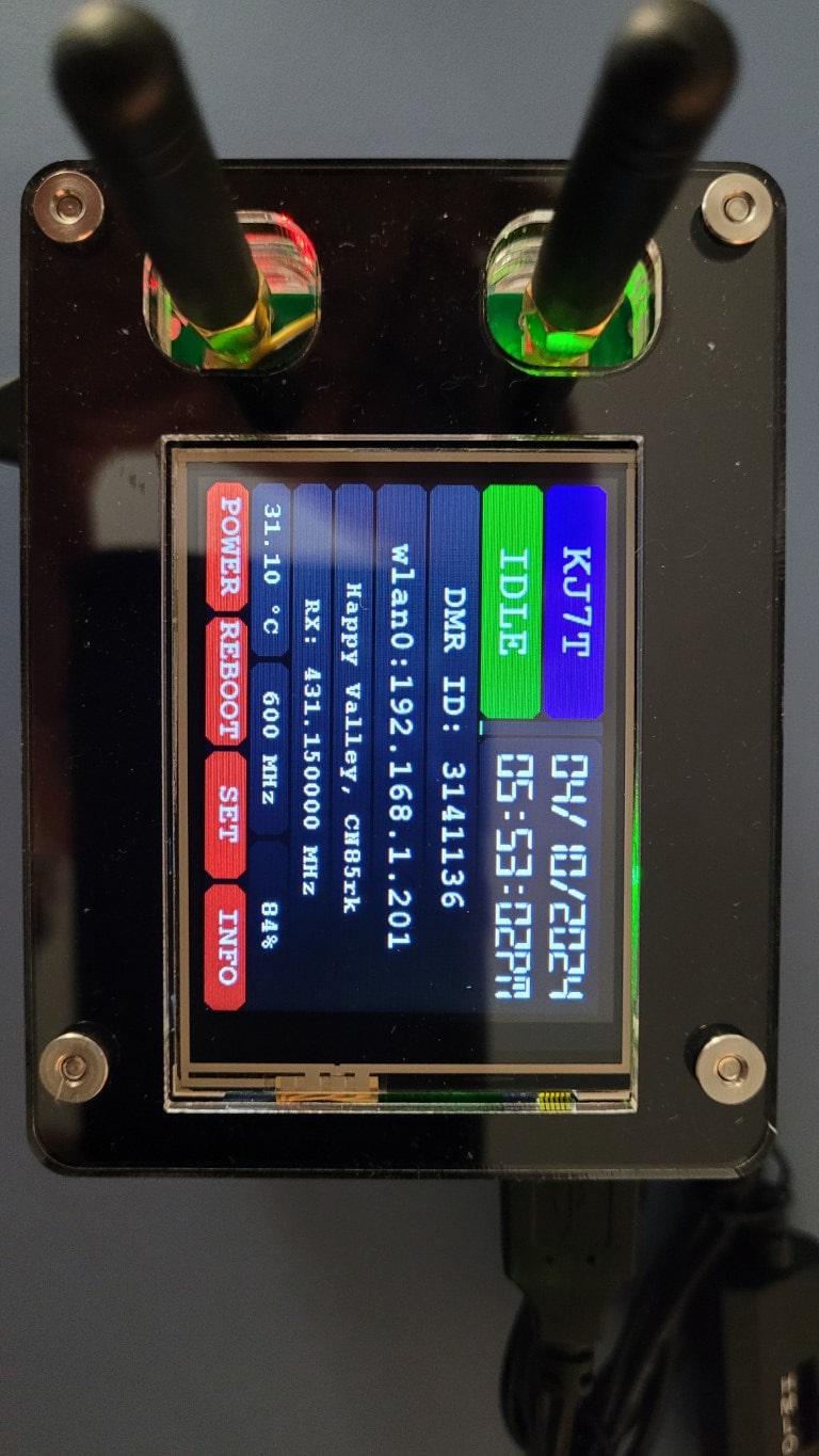 Nextion screen on hotspot