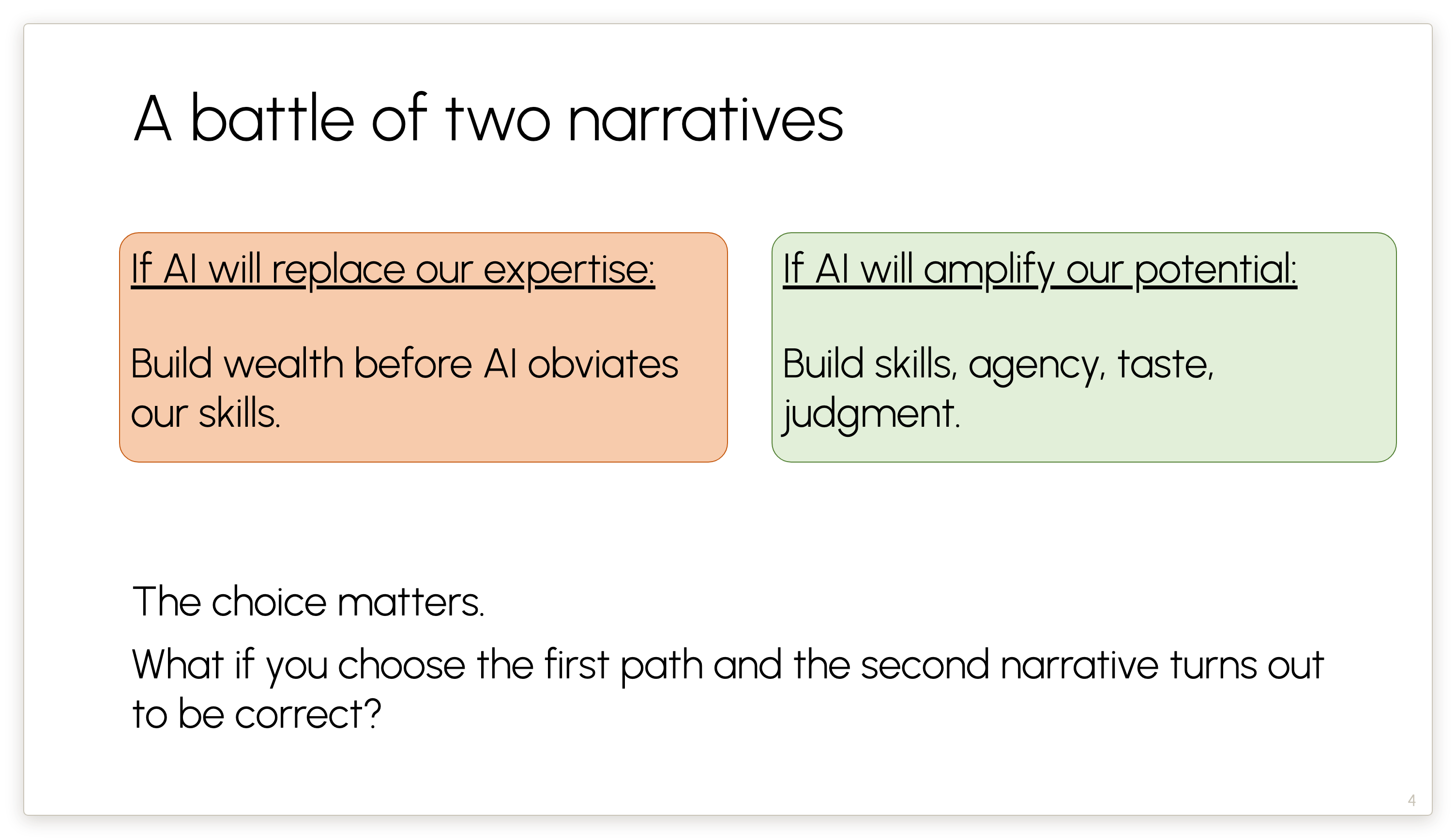 A battle of two narratives