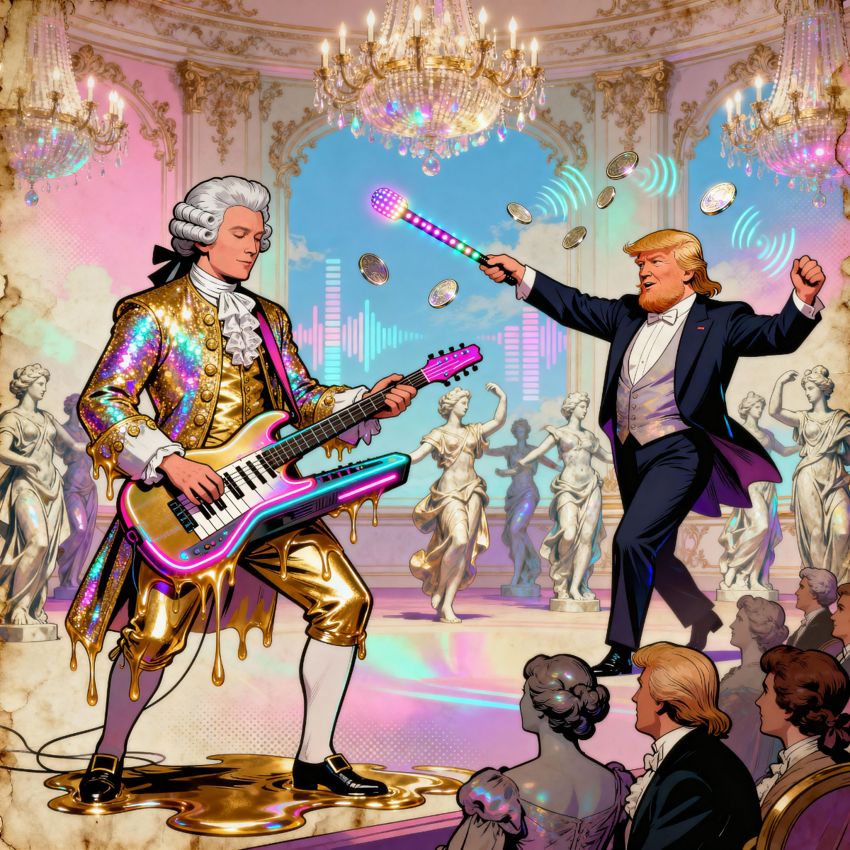 Magick Mica Trump parody art