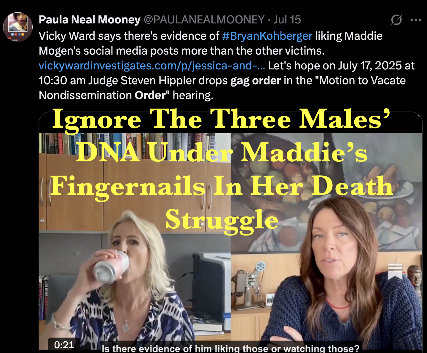 Idaho Four Dog Don't Hunt – Dead Fingers Tell No Tales, But Maddie's Fingernails Do